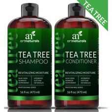 Tea Tree Oil Shampoo & Conditioner (2x16oz) Natural Formula for Deep Cleansing