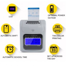 LCD Employee Attendance Clock Checking Machine Electronic Time Recorder