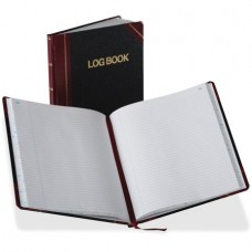 Boorum & Pease Log Book, Record Rule, Black/Red Cover, 150 Pages, 10 3/8 x 8 1/8