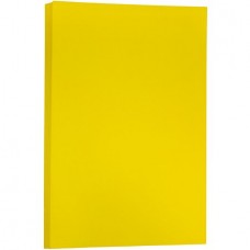 JAM Paper Matte Tabloid Paper, 11 x 17, Yellow, 100 Sheets/pack