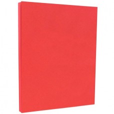 JAM Paper Bright Colored Cardstock, 8.5 x 11, 65 lb Brite Hue Red Recycled, 50 Sheets/Pack