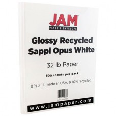JAM Paper Glossy Paper, 8.5 x 11, 32lb White -500 Sheets/Ream