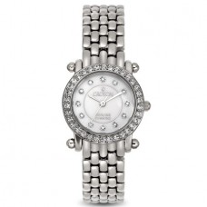 Croton Ladies Silvertone Quartz Watch with Mother of Pearl Dial & Diamond Markers