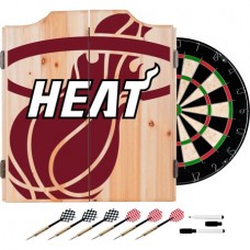 NBA Dart Cabinet Set with Darts and Board - Fade - Miami Heat