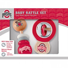 NCAA Ohio State Real Wood Baby Rattles ( 2-Pack) by MasterPieces