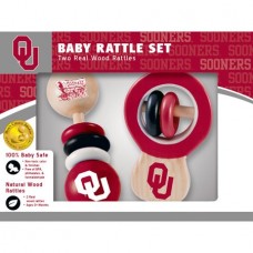 Oklahoma Real Wood Baby Rattles (2-Pack)