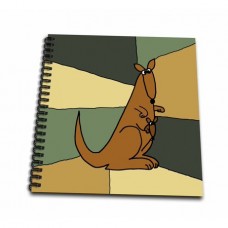 3dRose Colorful Kangaroo Art - Drawing Book, 8 by 8-inch