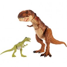 Jurassic World Battle Damage Tyrannosaurus Rex & Monolophosaurus