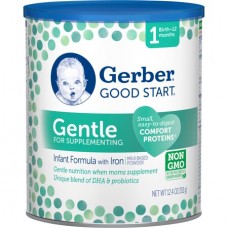 Gerber Good Start Gentle for Supplementing Non-GMO Powder Infant Formula, Stage 1, 12.4 oz