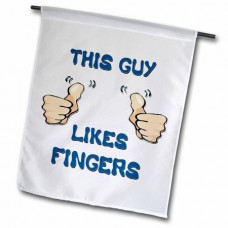 3dRose This Guy Likes Fingers, Garden Flag, 18 by 27-Inch