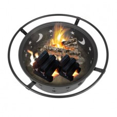 Outdoor Multifunction Fireplace Backyard Wood Burning Heater Steel Bowl Patio Fire Pit Firepit BBQ Stove Star Pattern