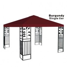 10x10' Replacement Canopy Top Patio Pavilion Gazebo Sunshade Polyester Cover-Single Tier