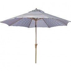 9' Aluminum Market Umbrella with Crank Lift and Push Button Tilt, Lundsford Winston Indigo