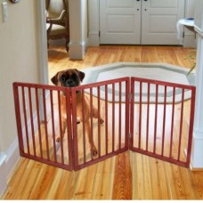 Wooden Pet Fence Gate Barrier Cage Foldable Safe Way To Confine Your Pet