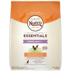 Nutro Wholesome Essentials Farm-Raised Chicken & Brown Rice Recipe Indoor Adult Dry Cat Food, 14 Lb