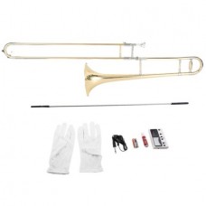 Gold Band Student Bb Slide Trombone Set 12c Silver Plated Mouthpiece With Case