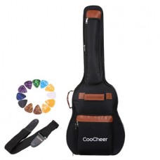 Waterproof Oxford Acoustic Guitar Bag 5-Pocket Padded Gig Bag with Guitar Strap