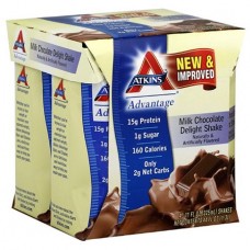 Atkins Advantage Milk Chocolate Delight Shakes, 11 Fl oz, 24 Ct