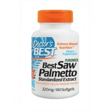 Doctor's Best Saw Palmetto 320mg, Supports Normal Urinary Function, Non-GMO, Gluten Free, Soy Free, 180 Softgels