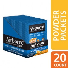 Airborne Plus Beta-Immune Booster Zesty Orange Powder Packets, 20 Pack