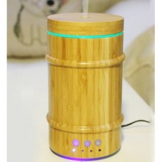 Estink Real Bamboo Wood Essential Oil Diffuser, 150mL Ultrasonic Aromatherapy Humidifier with 7 Colorful LED Lights and Waterless Auto Shut-off for Home Yoga Baby Room