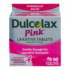 Dulcolax Pink Laxative Comfort Coated Tablets 90ct, Bisacodyl USP 5 mg Tablets/Stimulant Laxative